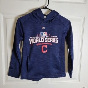 Majestic Youth MLB World Series‎ Hoodie-Cleveland-Kids S 8
